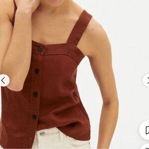 Everlane linen picnic top
